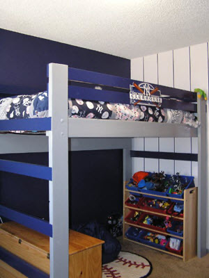 Easy wood loft bed kit